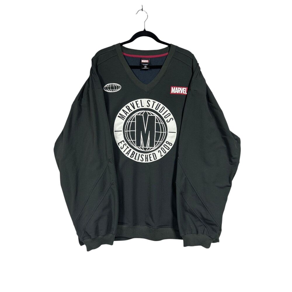 Boxlunch Marvel Studios Embroidered Sports Sweatshirt Sz 3X Black